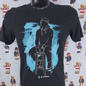 Ed Sheeran 2017 Divide Tour Philadelphia date black & blue graphic Med t-shirt